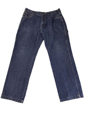 Vintage Phat-farm Men's Navy and Blue Carpenter Jeans 36x32 Incredible Condition